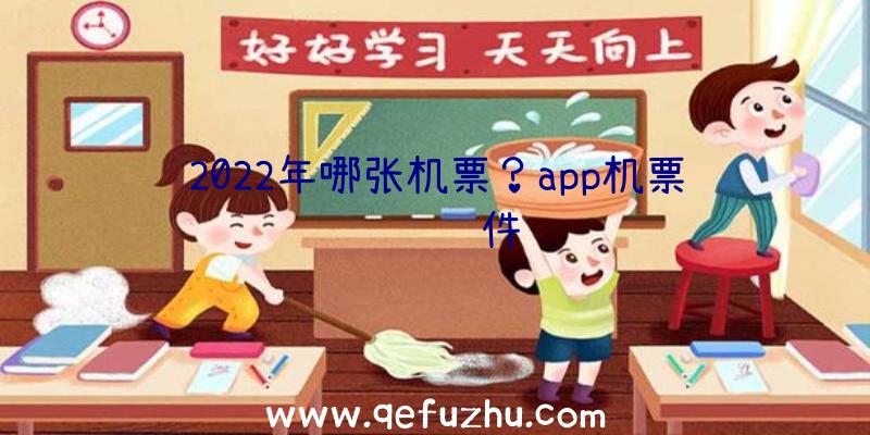 2022年哪张机票？app机票订购软件