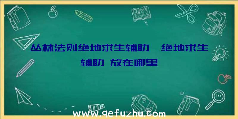 丛林法则绝地求生辅助、绝地求生辅助