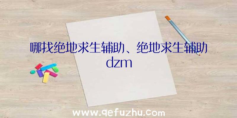 哪找绝地求生辅助、绝地求生辅助dzm