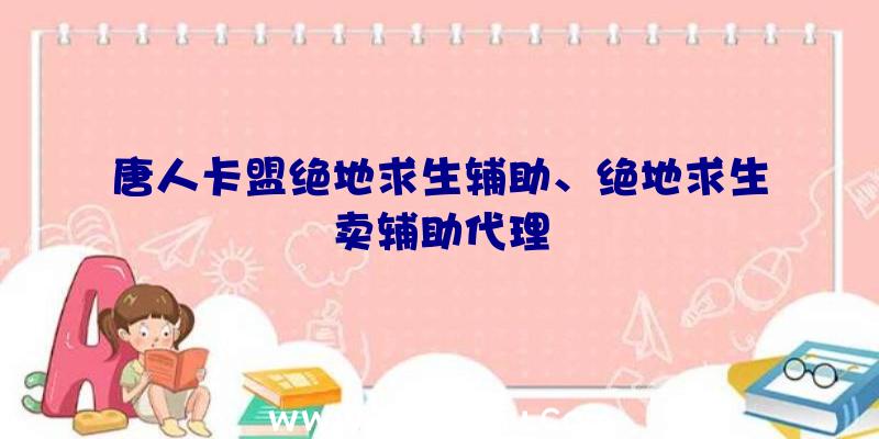 唐人卡盟绝地求生辅助、绝地求生卖辅助代理