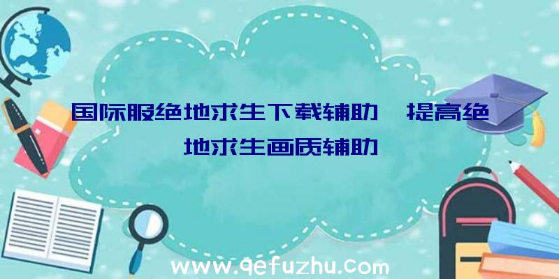 国际服绝地求生下载辅助、提高绝地求生画质辅助