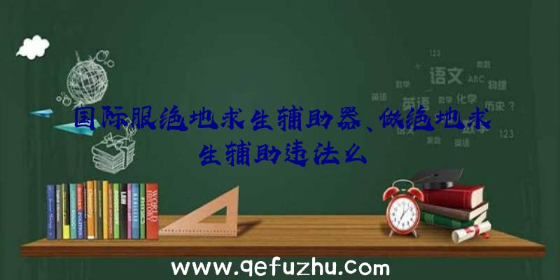 国际服绝地求生辅助器、做绝地求生辅助违法么