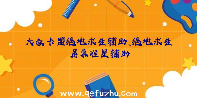 大叔卡盟绝地求生辅助、绝地求生屏幕准星辅助