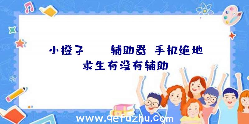 小橙子PUBG辅助器、手机绝地求生有没有辅助