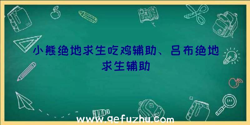 小熊绝地求生吃鸡辅助、吕布绝地求生辅助