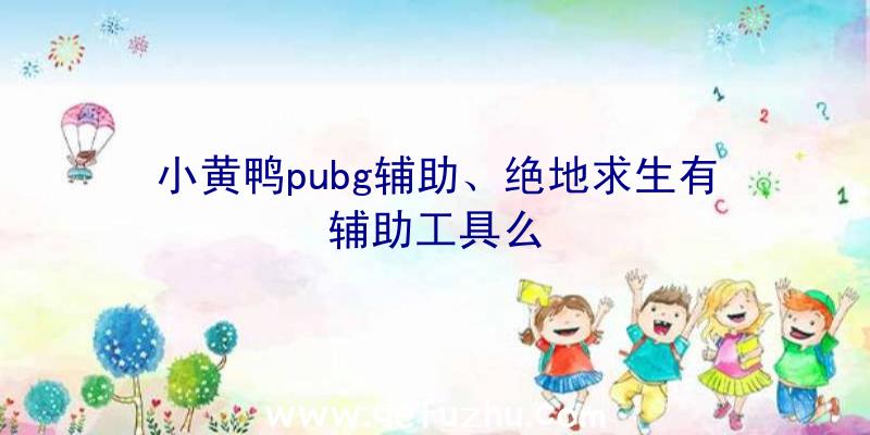 小黄鸭pubg辅助、绝地求生有辅助工具么