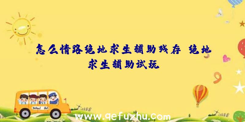 怎么情路绝地求生辅助残存、绝地求生辅助试玩