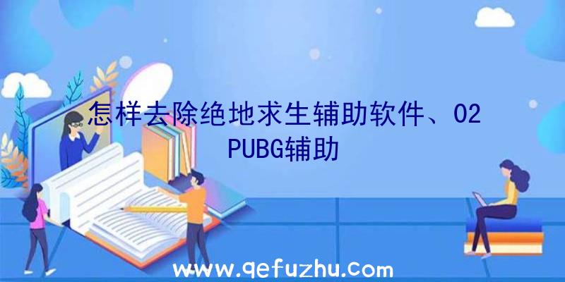 怎样去除绝地求生辅助软件、02PUBG辅助