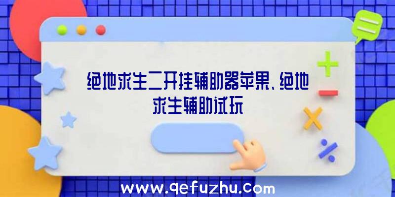 绝地求生二开挂辅助器苹果、绝地求生辅助试玩