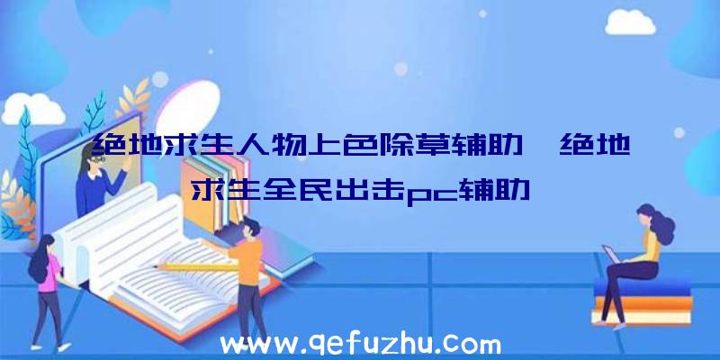 绝地求生人物上色除草辅助、绝地求生全民出击pc辅助