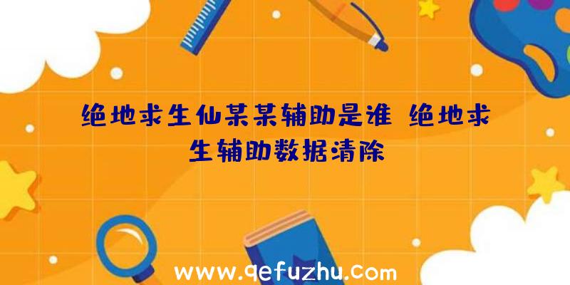 绝地求生仙某某辅助是谁、绝地求生辅助数据清除