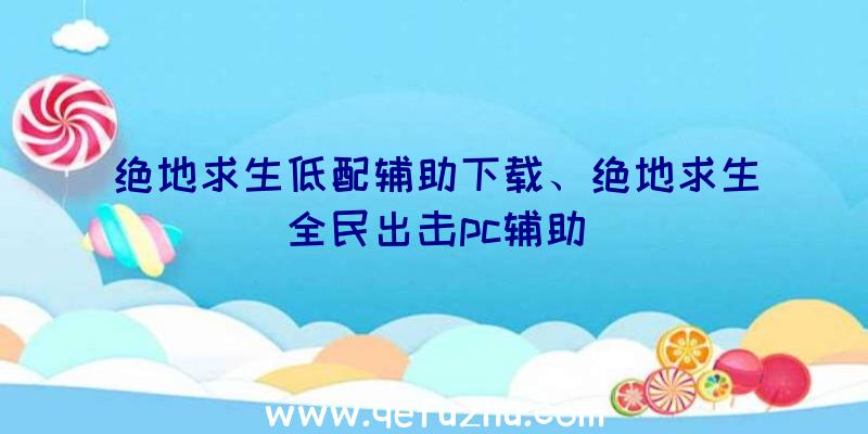 绝地求生低配辅助下载、绝地求生全民出击pc辅助