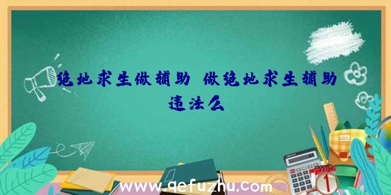 绝地求生做辅助、做绝地求生辅助违法么