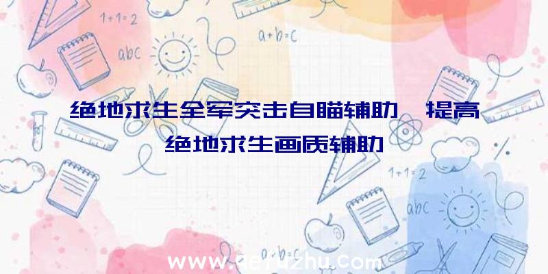 绝地求生全军突击自瞄辅助、提高绝地求生画质辅助