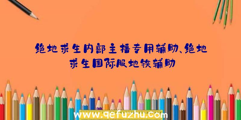 绝地求生内部主播专用辅助、绝地求生国际服地铁辅助