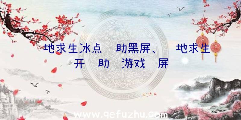 绝地求生冰点辅助黑屏、绝地求生开辅助进游戏蓝屏