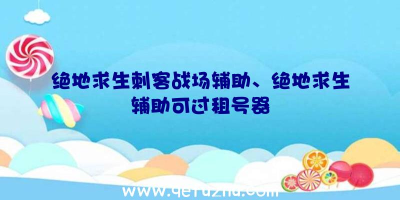 绝地求生刺客战场辅助、绝地求生辅助可过租号器