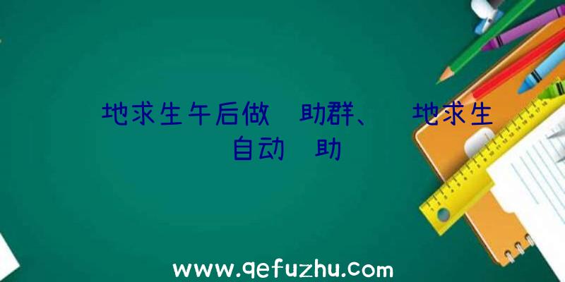 绝地求生午后做辅助群、绝地求生自动辅助