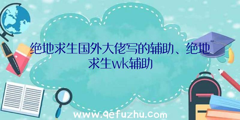 绝地求生国外大佬写的辅助、绝地求生wk辅助