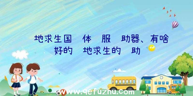 绝地求生国际体验服辅助器、有啥好的绝地求生的辅助