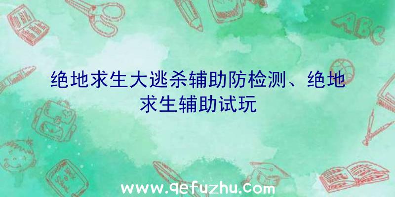 绝地求生大逃杀辅助防检测、绝地求生辅助试玩