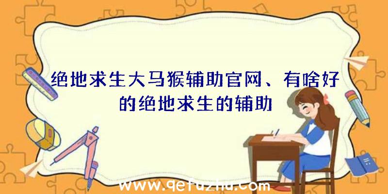 绝地求生大马猴辅助官网、有啥好的绝地求生的辅助