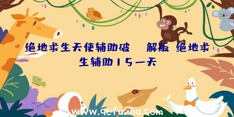 绝地求生天使辅助破解版、绝地求生辅助15一天