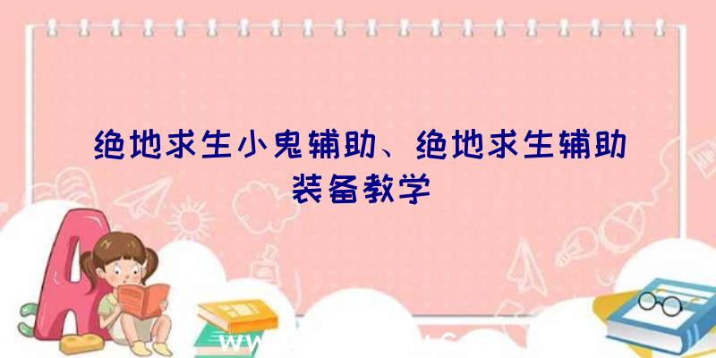 绝地求生小鬼辅助、绝地求生辅助装备教学