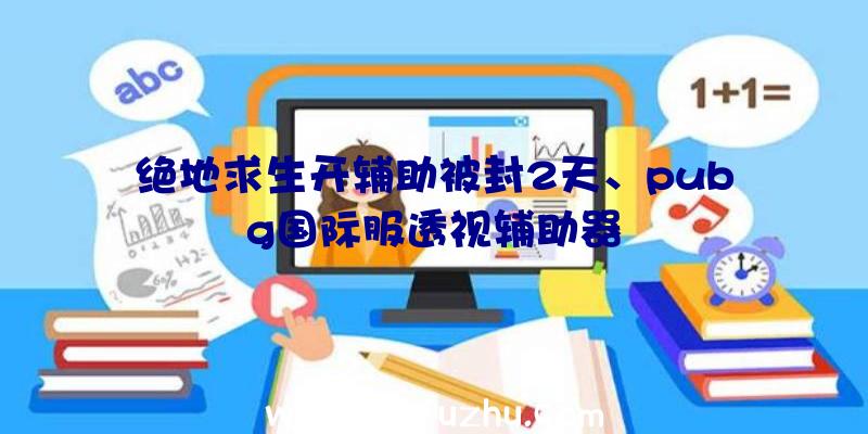 绝地求生开辅助被封2天、pubg国际服透视辅助器