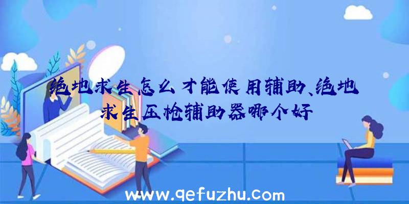 绝地求生怎么才能使用辅助、绝地求生压枪辅助器哪个好