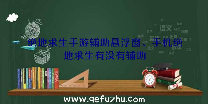 绝地求生手游辅助悬浮窗、手机绝地求生有没有辅助