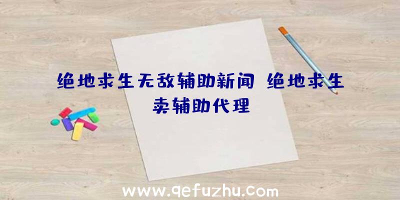 绝地求生无敌辅助新闻、绝地求生卖辅助代理