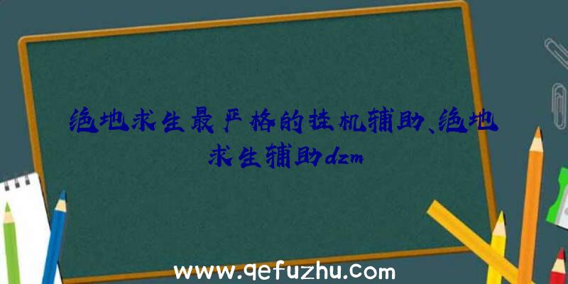 绝地求生最严格的挂机辅助、绝地求生辅助dzm