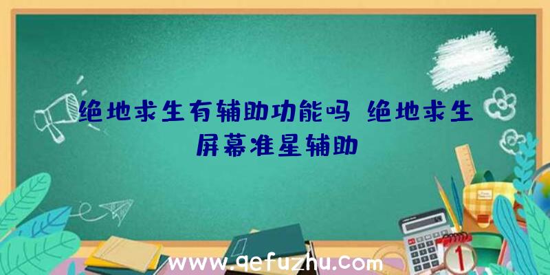 绝地求生有辅助功能吗、绝地求生屏幕准星辅助