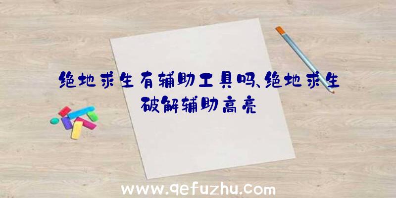 绝地求生有辅助工具吗、绝地求生破解辅助高亮