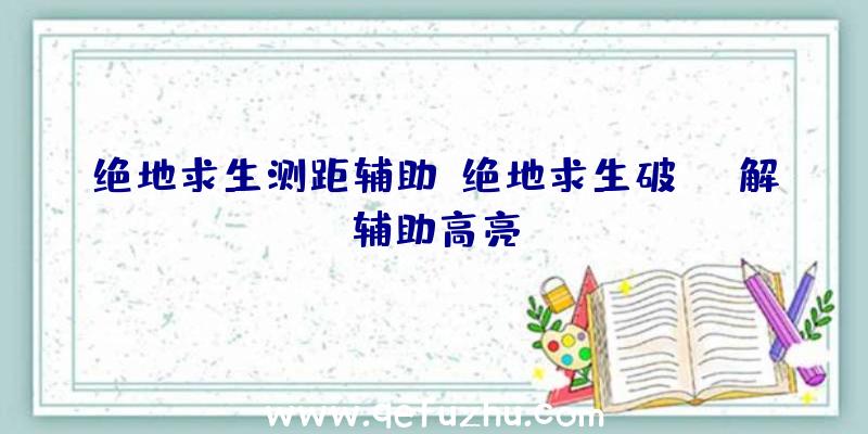 绝地求生测距辅助、绝地求生破解辅助高亮