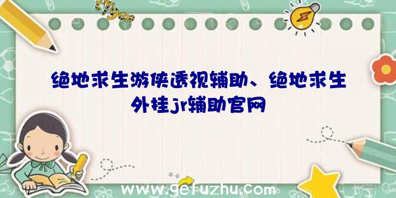 绝地求生游侠透视辅助、绝地求生外挂jr辅助官网