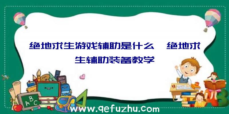 绝地求生游戏辅助是什么、绝地求生辅助装备教学