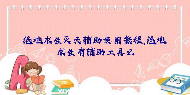 绝地求生灭天辅助使用教程、绝地求生有辅助工具么