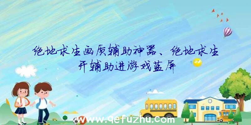 绝地求生画质辅助神器、绝地求生开辅助进游戏蓝屏