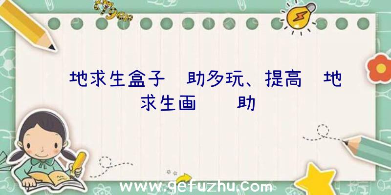 绝地求生盒子辅助多玩、提高绝地求生画质辅助