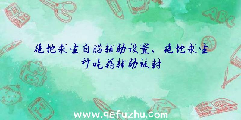 绝地求生自瞄辅助设置、绝地求生秒吃药辅助被封