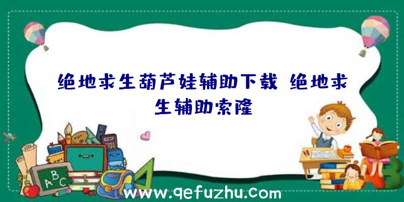 绝地求生葫芦娃辅助下载、绝地求生辅助索隆