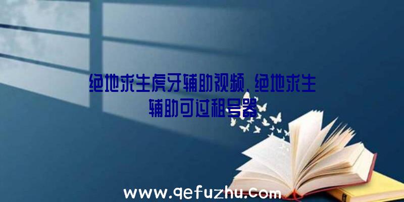 绝地求生虎牙辅助视频、绝地求生辅助可过租号器