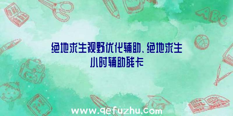 绝地求生视野优化辅助、绝地求生小时辅助残卡