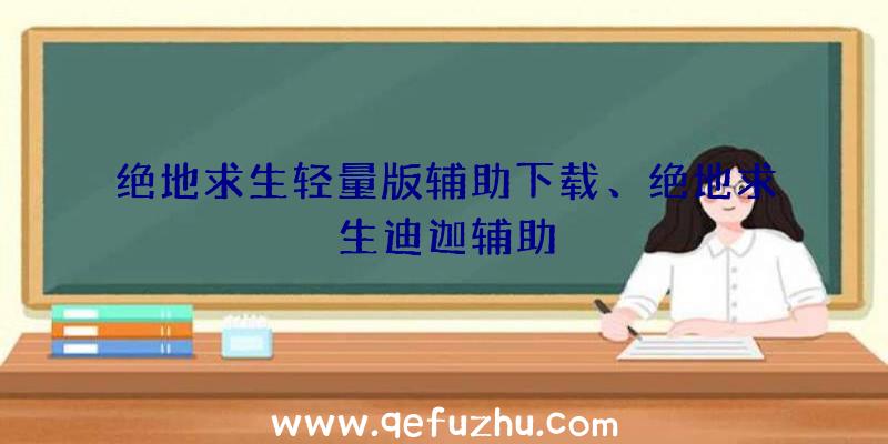 绝地求生轻量版辅助下载、绝地求生迪迦辅助