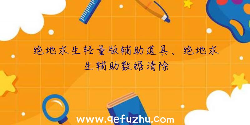 绝地求生轻量版辅助道具、绝地求生辅助数据清除