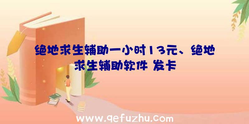 绝地求生辅助一小时13元、绝地求生辅助软件