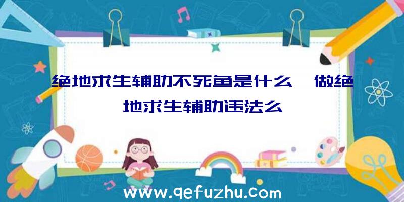 绝地求生辅助不死鱼是什么、做绝地求生辅助违法么