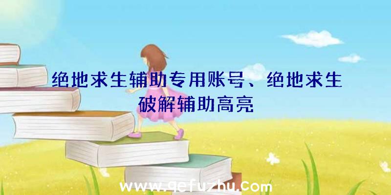 绝地求生辅助专用账号、绝地求生破解辅助高亮